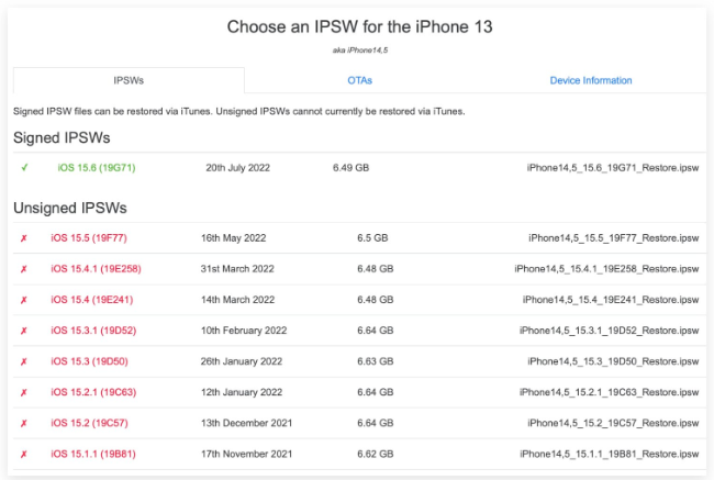 苹果关闭iOS 15.5 降级认证通道，升级iOS 15.6 以后就回不去了