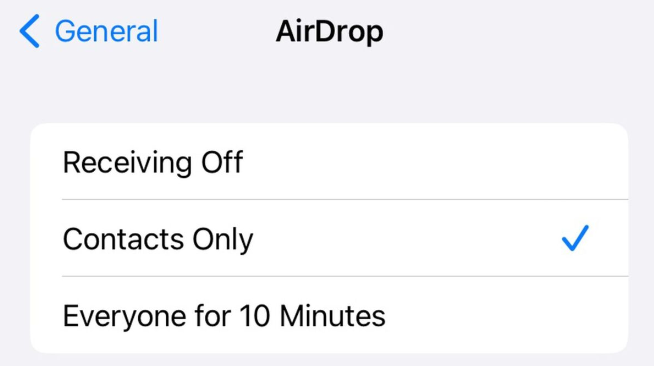 iOS 16.1.1 中国地区率先导入AirDrop 接收时间限制，未来将扩及全球