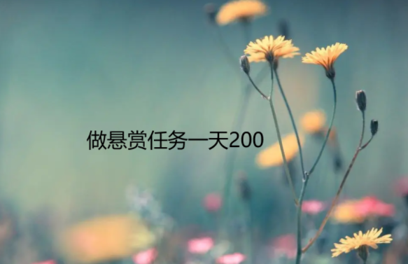 做悬赏任务一天200，这几款日赚200的平台一定要适合你的