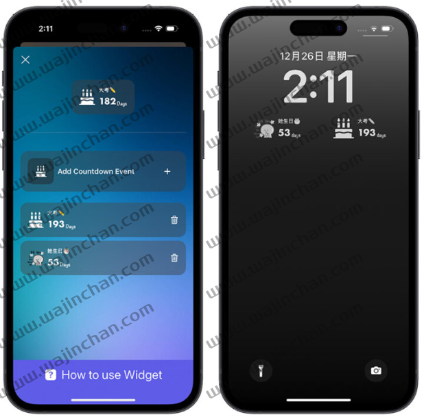 在iPhone 锁定画面加入日期倒数计时器，提醒你每个重要日期