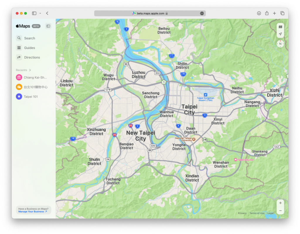 Apple 地图网页版正式登场！ 浏览器就能快速查看、跨系统使用更方便