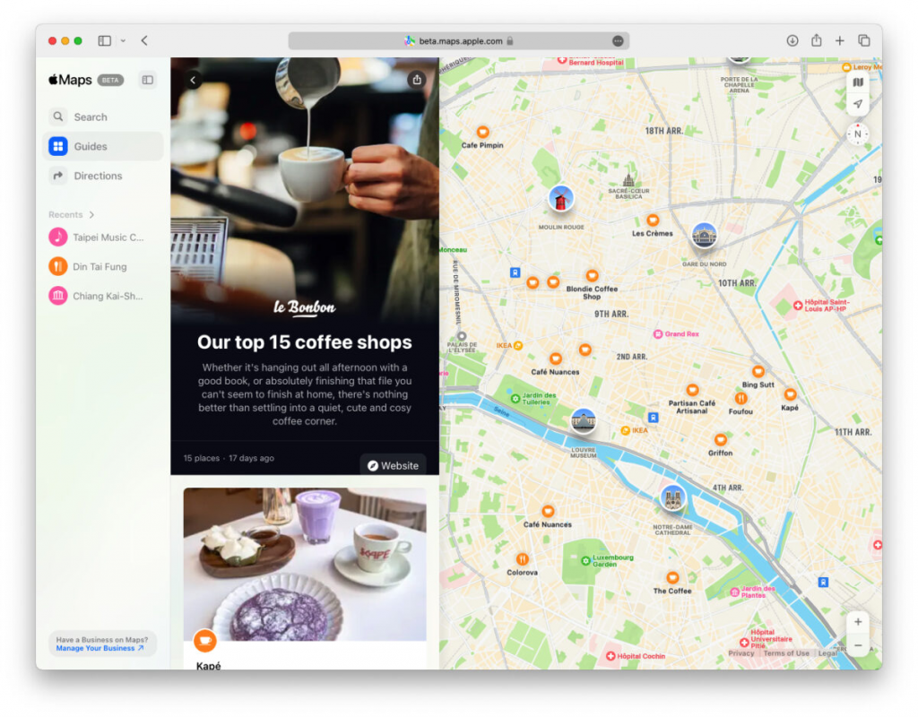 Apple 地图网页版正式登场！ 浏览器就能快速查看、跨系统使用更方便