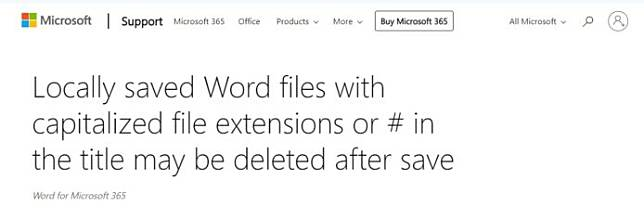 MS Word 文件改错名可致文件被删除 工程师：关闭 Word 前先手动储存