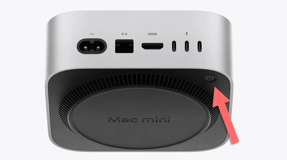 M4 Mac mini 把电源键做在底部，这样怎么按？ 原来大家其实很少去按