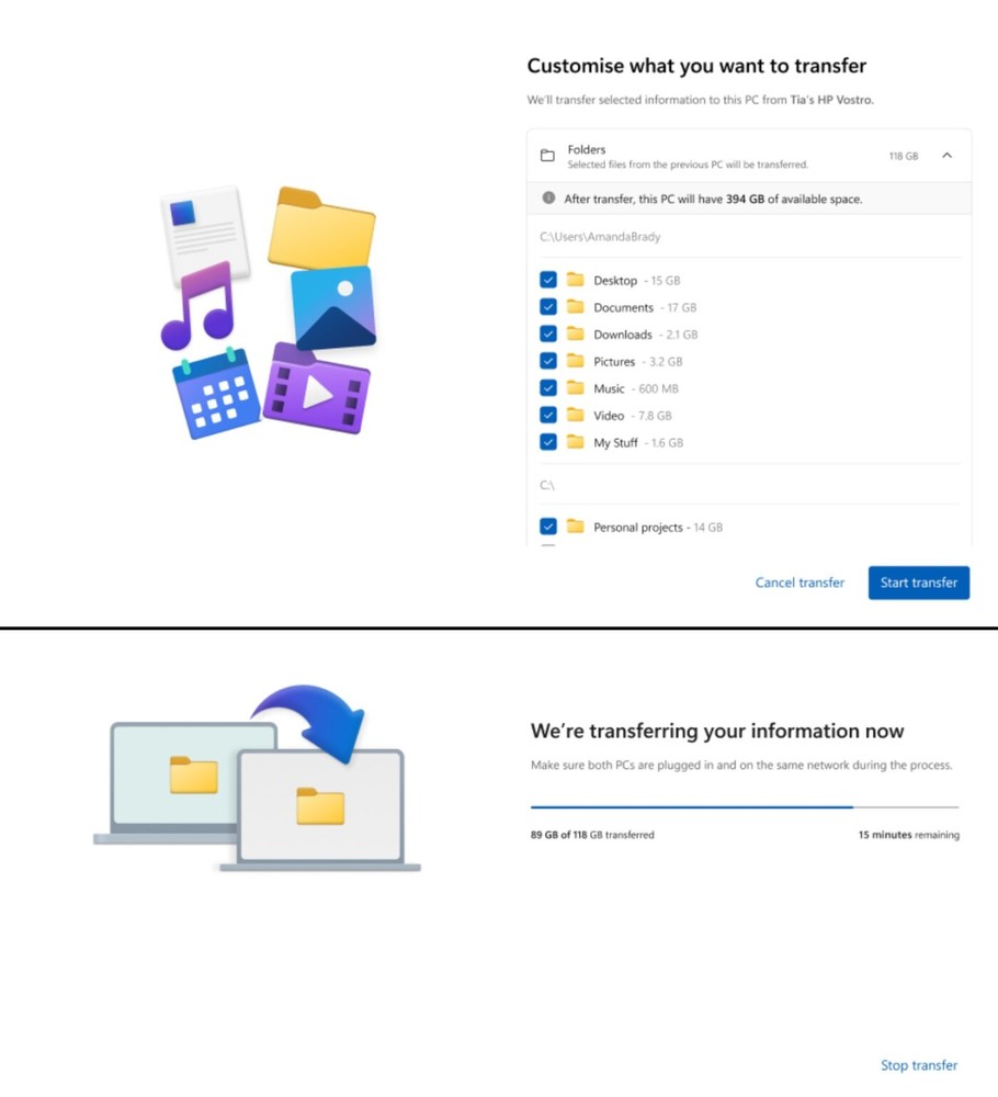 微软确认推出一键将旧电脑数据转移到 Windows 11 新电脑的工具,这些是能转移和不能转移的内容