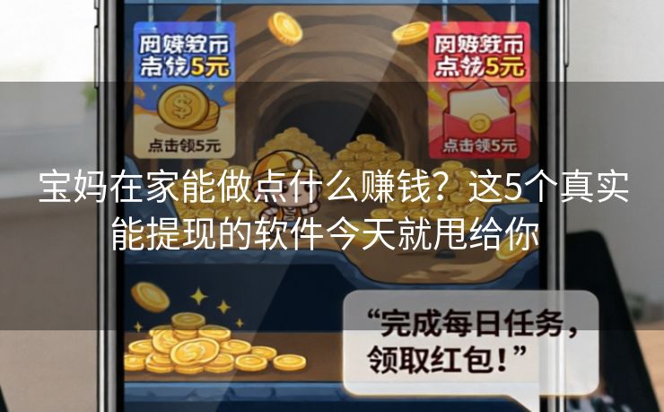 宝妈在家能做点什么赚钱？这5个真实能提现的软件今天就甩给你  