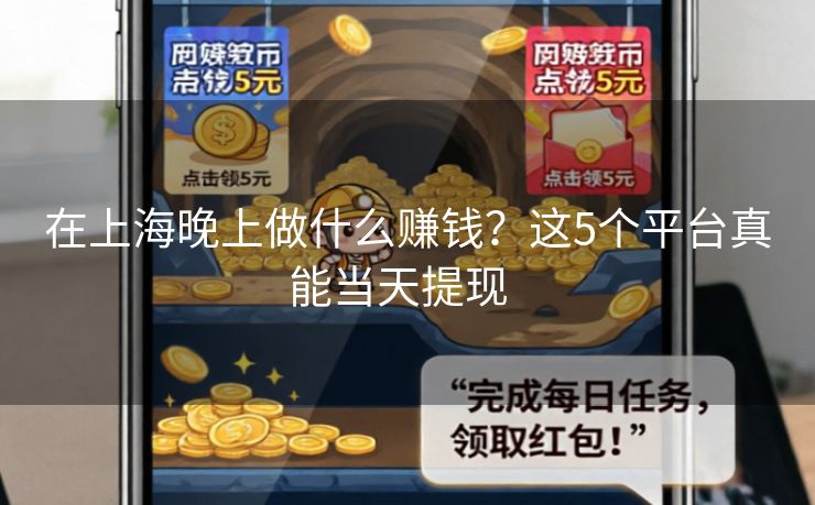 在上海晚上做什么赚钱？这5个平台真能当天提现  