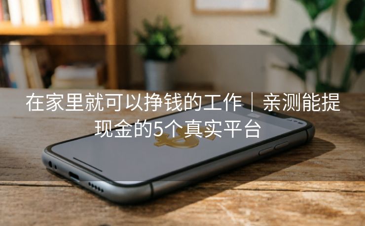 在家里就可以挣钱的工作｜亲测能提现金的5个真实平台  