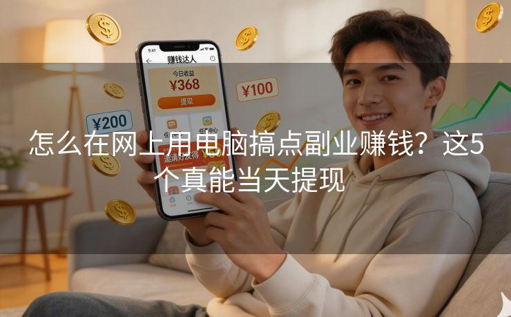 怎么在网上用电脑搞点副业赚钱？这5个真能当天提现  