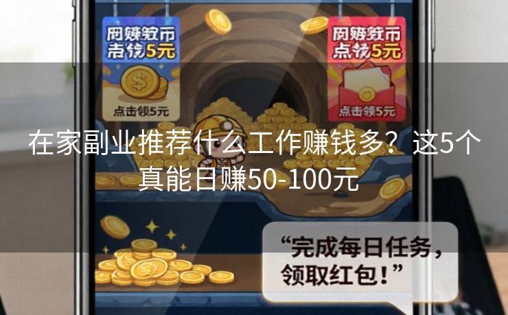 在家副业推荐什么工作赚钱多?这5个真能日赚50-100元